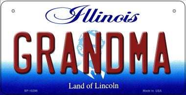 Grandma Illinois Novelty Metal Bicycle Plate BP-10298