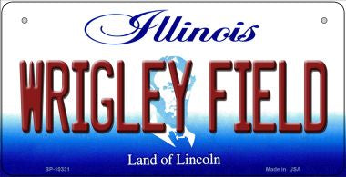Wrigley Field Illinois Novelty Metal Bicycle Plate