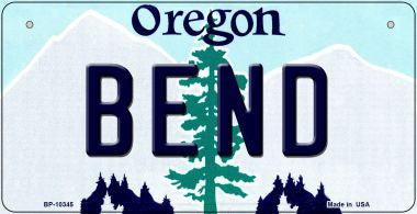 Bend Oregon Novelty Metal Bicycle Plate