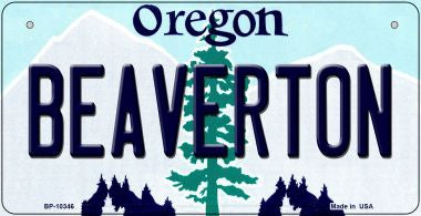 Beaverton Oregon Novelty Metal Bicycle Plate
