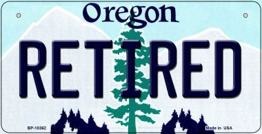 Retired Oregon Novelty Metal Bicycle Plate BP-10362
