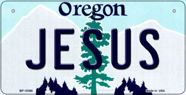Jesus Oregon Novelty Metal Bicycle Plate BP-10368
