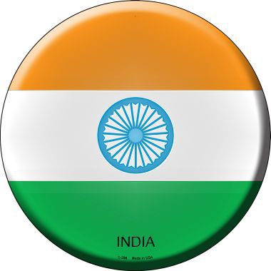 India Country Novelty Metal Circular Sign