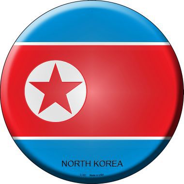 North Korea Country Novelty Metal Circular Sign C-321