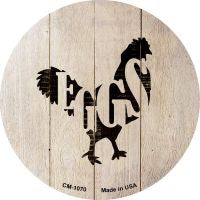 Chickens Make Eggs Novelty Metal Mini Circle Magnet