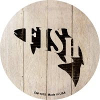 Fish Make Fish Novelty Circle Coaster Set of 4