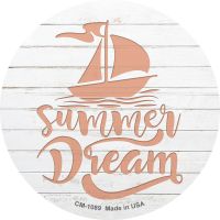 Summer Dream Novelty Circle Coaster Set of 4