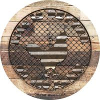 Better On The Farm Corrugated Chicken Novelty Circle Coaster Set of 4