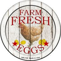 Farm Fresh Eggs Novelty Circle Coaster Set of 4