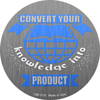 Convert Your Knowledge Novelty Circle Coaster Set of 4