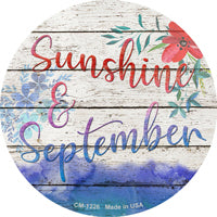 Sunshine And September Novelty Circle Coaster Set of 4
