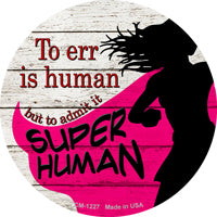 Super Human Novelty Circle Coaster Set of 4