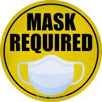 Mask Required Novelty Circle Coaster Set of 4