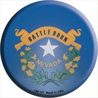 Nevada State Flag Novelty Circle Coaster Set of 4