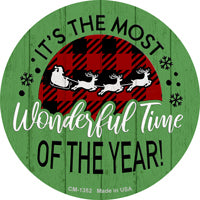Most Wonderful Time Novelty Circle Coaster Set of 4