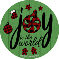 Joy To The World Novelty Circle Coaster Set of 4