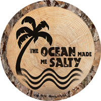 Ocean Made Me Salty Novelty Circle Coaster Set of 4