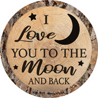 Moon And Back Novelty Circle Coaster Set of 4