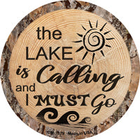 Lake is Calling Novelty Circle Coaster Set of 4