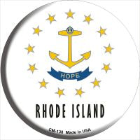 Rhode Island State Flag Novelty Circle Coaster Set of 4