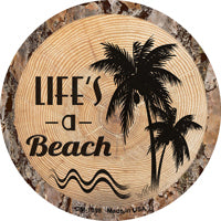 Lifes a Beach Novelty Circle Coaster Set of 4