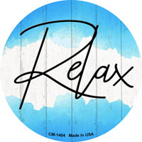 Relax Novelty Circle Coaster Set of 4