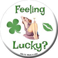 Feeling Lucky Novelty Circle Coaster Set of 4