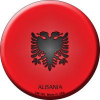 Albania Novelty Metal Mini Circle Magnet CM-183