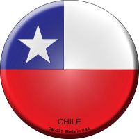 Chile Novelty Metal Mini Circle Magnet CM-231