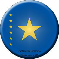 Congo Kinshasa Country Novelty Circle Coaster Set of 4