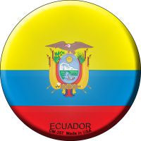 Ecuador Country Novelty Circle Coaster Set of 4