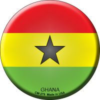 Ghana Country Novelty Circle Coaster Set of 4