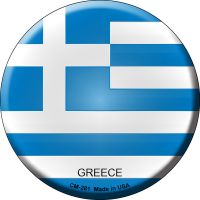 Greece Country Novelty Circle Coaster Set of 4