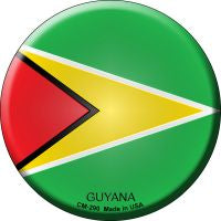 Guyana Country Novelty Circle Coaster Set of 4