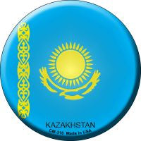 Kazakhstan Country Novelty Circle Coaster Set of 4
