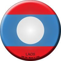 Laos Country Novelty Circle Coaster Set of 4