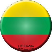 Lithuania Country Novelty Circle Coaster Set of 4