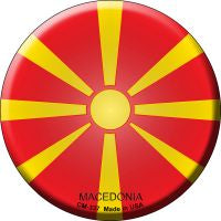 Macedonia Country Novelty Circle Coaster Set of 4