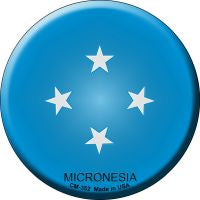 Micronesia Country Novelty Circle Coaster Set of 4