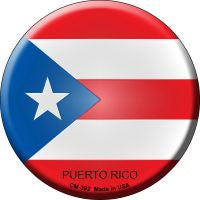 Puerto Rico Novelty Metal Mini Circle Magnet
