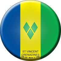 St Vincent Grenadines Novelty Metal Mini Circle Magnet CM-428