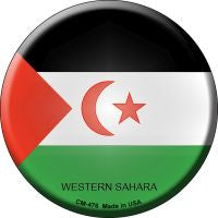 Western Sahara Novelty Metal Mini Circle Magnet CM-476