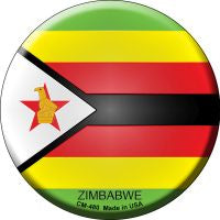 Zimbabwe Novelty Metal Mini Circle Magnet CM-480
