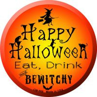Happy Halloween Novelty Metal Mini Circle Magnet