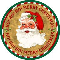 Ho Ho Ho Santa Novelty Metal Mini Circle Magnet