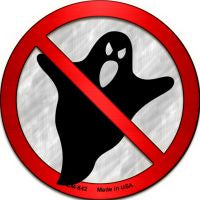 No Ghosts Novelty Metal Mini Circle Magnet