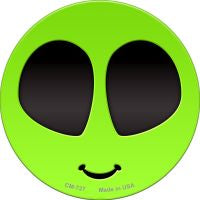 Alien Smile Face Novelty Metal Mini Circle Magnet