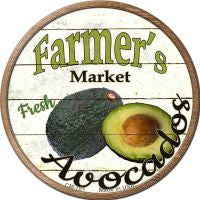 Farmers Market Avocados Novelty Metal Mini Circle Magnet