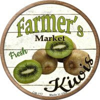 Farmers Market Kiwis Novelty Metal Mini Circle Magnet