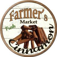 Farmers Market Cinnamon Novelty Metal Mini Circle Magnet